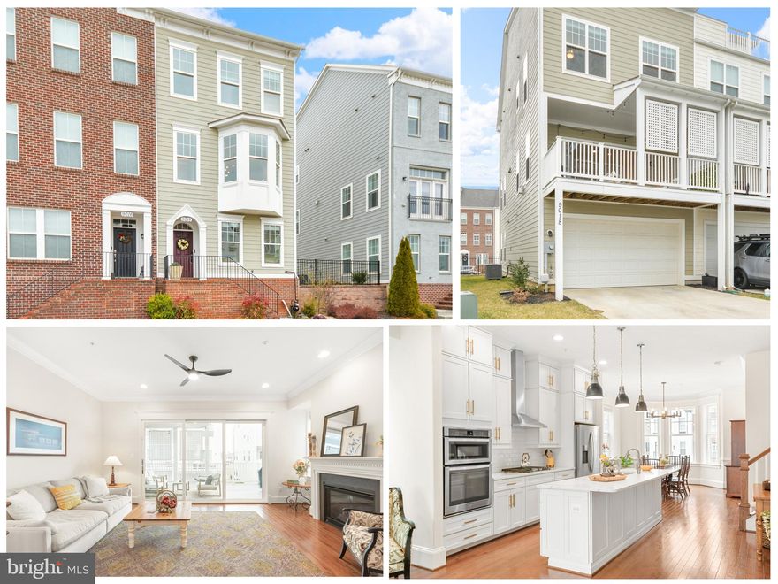 Welcome home to this nearly new, end-unit townhome in the highly sought-after, amenity-filled Villages of Urbana… offering modern living at its finest! With three spacious levels featuring freshly painted interiors, brand-new carpet, custom light fixtures, high end craftsman style finishes, and an abundance of natural light, 9018 Templeton Drive is breathtakingly beautiful and ready for YOU to call it home. 
As you make your way up to the main living level, you’ll immediately be impressed by the open-concept layout, making it perfect for both entertaining and everyday living. The large windows throughout flood the space with natural light, creating an inviting atmosphere. At the heart of the home is the upgraded kitchen, featuring a stylish design with stacked cabinetry, an expansive island that serves as both a preparation area and a gathering spot, and gleaming quartz countertops. Whether you're an experienced chef or someone who enjoys casual cooking, this kitchen is ideal for every need! Adjacent to the kitchen is a generously sized dining room, providing ample space for a large table and offering gorgeous views of the nearby mountains—making every meal feel like a special occasion. The family room flows effortlessly off the other side of the kitchen and features a cozy gas fireplace… making it the perfect place to relax and enjoy the comforts of home!  The expansive sliders open to a large deck, seamlessly blending indoor and outdoor living and offering plenty of space for hosting summer gatherings, grilling, or simply enjoying the fresh air. On the upper level, the primary suite is a luxurious retreat, offering a large walk-in closet and an elegant ensuite bathroom. The bathroom includes a dual sink vanity with beautiful granite countertop, a spacious shower, and a private toilet room. Two additional well-sized bedrooms are located on the same level, each offering ample closet space and large windows that allow natural light to flood the rooms. The convenient laundry room on this level adds an additional touch of practicality to this beautiful home, making laundry days a breeze! The entry level of the home provides flexibility with a spacious flex room that can easily serve as an office, family room, or whatever best suits your lifestyle. This level also includes two storage areas to keep your belongings organized, as well as easy access to the attached garage. 9018 Templeton Drive isn’t just an amazing home…. It’s a lifestyle! Enjoy ALL of the incredible amenities the Villages of Urbana has to offer... THREE pools, two fitness/rec centers, multiple playgrounds (including the one right across the street!), ball courts, trails, and more!  Head just down the road to locally-loved establishments like Pumpernickel & Rye and Sweet Babes Creamery… or the other direction and grab a drink from Starbucks. With Rt 270 just minutes from home, commuting is a breeze. Come see for yourself! This stunning end-unit townhome offers the perfect combination of modern luxury, comfort, and convenience. Whether you're relaxing in your spacious family room, preparing a meal in the gourmet kitchen, or enjoying the fresh air on your private deck, this home has it all. With its pristine condition, thoughtful layout, and fantastic location, it’s the perfect place to call home!