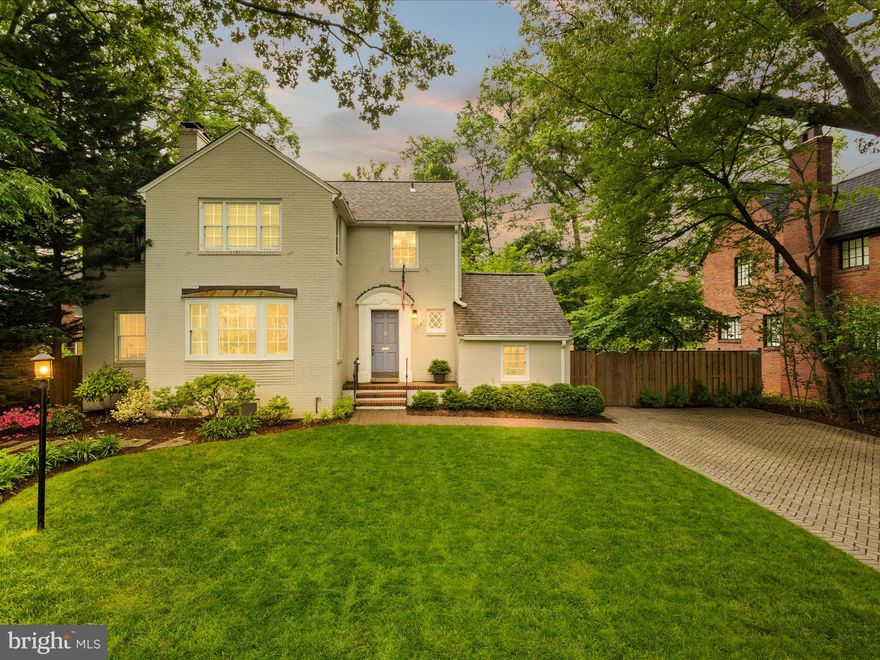 Step back in time to experience the traditional charm of a 1938 Colonial. Located in sought-after Ashton Heights, this residence combines the beauty of old and with the expansion and addition  of modern improvements to offer you the  best of both worlds.  
The main level consists of a large formal living room with wood-burning  fireplace, a formal dining room, a large kitchen with updated stainless steel appliances, a quiet office space. Just off the kitchen, step-down to a light-filled family room that accesses the fenced, rear yard/patio  There is also a updated powder room on this level.
The upper level provides a large primary suite with generous closets...yes more than one, a spa-like bath with oversized shower that has been tastefully done.  The 2 secondary bedrooms share a hall bath.
The lower level with a second wood-burning  fireplace offers a large recreation room which is conducive to a guest area when needed as there is a totally re-modeled full bath on this level.  Don't miss the laundry and  large walk-in storage room!
The exterior of the home is ever so appealing...it is a tranquil retreat with mature trees and as mentioned, a sought-after neighborhood with Metro .5 miles away...restaurants/coffee shops/parks/playgrounds that are  truly "in your back yard."  Offers if any, are due on Monday at 9 PM.  Sellers will respond on Tuesday