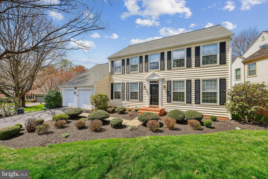 Stunning &  Classic  Williamsburg Colonial  beautifully sited on a QUIET cul-de-sac lot  featuring 4 BR, 3.5 UPDATED Baths, 3 finished levels and  a rarely available DOUBLE WALKOUT Lower Level, complete with 2 sets of French doors - one on each end of the house!  The private Lower Level 4th Bedroom is ideal for a  Mother in-Law/ Nanny/Teen or Guest Suite and  offers new LVP Flooring, French Door access to the private back yard and an adjacent Luxurious Full Bath.  The Lower Hallway includes 3  sets of double door storage closets and a Utility Room with plenty of storage space.  Presented in Market-Ready Condition, this lovely original owner home has been freshly painted throughout the interior and  has New Carpet, Recessed Lighting and 3 New Ceiling Fans with Lights.  The fully-equipped Granite Kitchen boast a generous table space area with French Doors to the Deck, a large Bay Window, Stainless Steel Appliances, Planning Desk, Pantry and easy access to the Garage via the Mudroom/Laundry Room.  The Upper Level  showcases New Carpet  and a spacious hallway to the  Primary Bedroom complete with a Spa-quality  Primary Bath with Soaking Tub, Separate Shower and ample closets.  There are 2 additional Bedrooms and a beautifully Updated Hall Bath with a Tub/Shower and Granite vanity.   Other notable features & updates: Large TREX DECK with Stairs, Wood Burning Fireplace in the Family Room, Four Sets of French Doors, Hardwood Floors - Foyer, LR, DR, Hallway/Powder Room, Updated  HVAC (2022), 50 year asphalt shingle Roof (2021), Dishwasher & Washing Machine (2024).  Potomac Farms Community HOA features a Pool, Pool House, Tennis Court and a beautiful walking trail  in the woods by a stream.  Access to the walking trail is just beyond the back property line and  short walk to Pool/Tennis and to a  fantastic M-NCPPC Children's Park & Playground, complete with a climbing wall! OPEN SATURDAY & SUNDAY 4/11 & 4/12.
