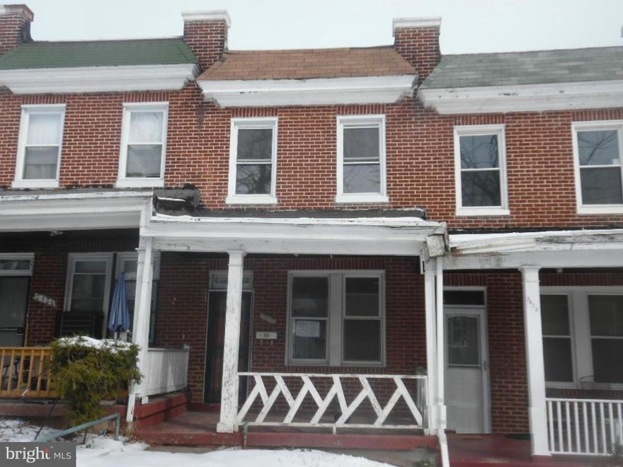 HUD Owned Home, case number 241-766553.  HUD Homes are sold "as is,"  FHA insurable with repair escrow, subject to appraisal.  This value priced all brick porchfront rowhome is ideal for your first house or an addition to your rental portfolio.  Enjoy nice room sizes, wood floors, & full bath in basement.  The rear yard is perfect for summer fun!