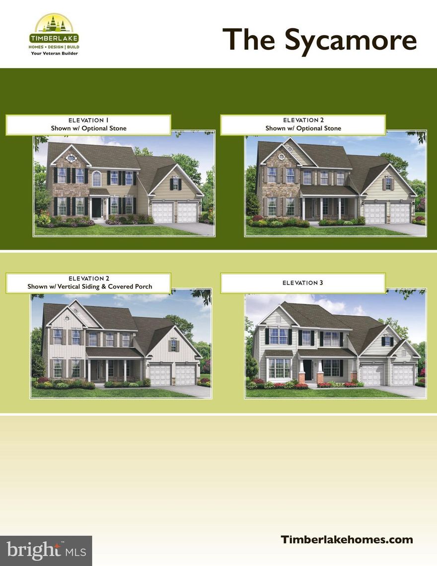 The Sycamore TO BE BUILT - NO HOA
An Exceptional Residence Designed for Flexible Luxury Living. Our homeowners love the flexibility this home design affords them. Whether it is a first floor Owner’s Suite, an In-law Suite, or even Dual Owner’s suite, this floorplan affords the homeowner with the perfect multi-gen setting. There is even an optional elevator. The open layout creates an easy, welcoming feel with formal and informal dining areas. The gourmet kitchen features an island perfect for entertaining as well as a walk-in pantry and tons of storage space. The Drop Zone at the entrance from the garage makes organization convenient. This plan features a two-car garage.    Finish the lower level with a game room, recreation room, or exercise/theater space to complement your lifestyle needs.  The price includes options for hardwoods or laminate flooring on the main level, oak stairs between the first and second floors, and upgraded Kitchen cabinets (level 2). The price includes the lot, estimated lot finishing/site work/permits, and the “Sycamore” floorplan as noted.
**Builder makes no representation about land/lot listing. Listing is strictly for co-marketing purposes only. Due diligence is the buyer’s responsibility with land purchase. 
** The options and photos attached depict multiple elevations and options not included in listing price. Price is subject to change based on options added.

From: $1,297,000


Call Listing Agent for more information