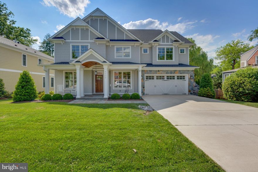 This impressive Craftsman home has all of the features you've been waiting for.Let's start with the lovely front porch. It's perfect for relaxing and chatting with neighbors as they stroll by. Step inside and you'll see the formal entertaining spaces across the front of the home. Then as you move to the back there's the home office with french doors for privacy when needed. The next stop is the real gem of this house, a splendid open floor plan great-room that's worthy of the name. It's almost 50 feet from side to side, with windows everywhere. It's perfect for relaxing, cooking, curling up with a book(or your kindle) you name it! There's an easy walk out to the deck and the back yard from there, so indoor-outdoor living is a breeze. Let's head upstairs, you'll find 4 well-sized bedrooms with a thoughtful combination of en-suite and jack and jill baths. There's also a large landing, the present owners use it as an upstairs family hangout space but it could also be a homework space, a reading nook or a second home office. There's also a large well-outfitted laundry room with extra storage.The Master suite is large, with lots of natural light, thoughtfully outfitted walk-in closets a luxurious bath, and a spacious private balcony. Now, let's move down to the lower level. You'll see the home workout space, a bedroom, and a full bath, as well as a large family room with a walkout and another bonus room. There's lots of flexibility here for whatever you'd like to do.The location is excellent, less than 1 mile to the NIH Metro, and with easy access to major commuter routes. It's also walking distance to Alta Vista Park, the newly renovated YMCA and the Lycee Rochambeau. If you want more active outdoor space,  the Bethesda Trolley Trail and  Rock Creek Park are very close. How about shopping or dining? Wildwood Shopping Center and downtown Bethesda are both a short drive. Please view both virtual tours.