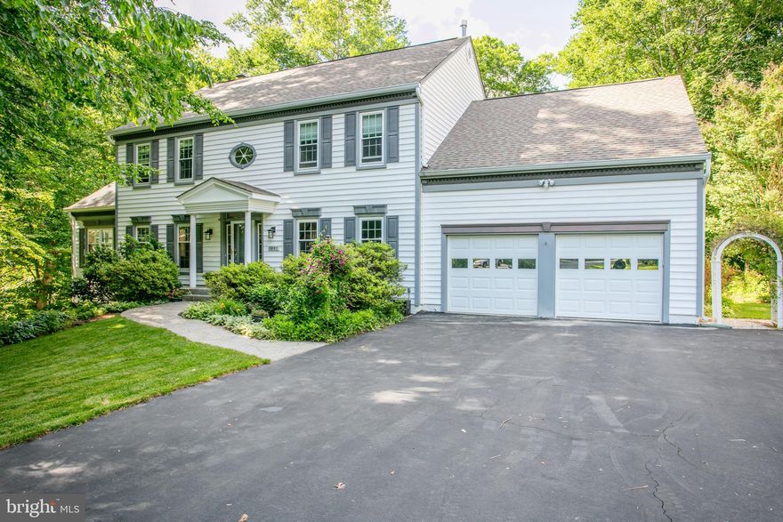 This charming home offers privacy and tranquility, nestled within a 2 1/2 acre wooded setting. Over 5,000 sq.  ft. - space for everyone to enjoy! With a spacious sunroom, you'll enjoy the natural light and views of the surrounding trees year-round.   Gourmet kitchen with modern appliances, ample counter space and XL pantry * The convenience of a main level bedroom and full bath adds to the home's appeal, making it suitable for various living arrangements.  Don't forget about the spacious living room and family room also located on the main level. Finished lower level offers multiple entertainment and recreation areas with media area, recreation rm w/ wet bar, exercise room,  game room and extra storage * Upstairs you will find a primary room with a updated full Bath, 2 closets, and a peaceful sitting area. You will be amazed at the size of the 3 secondary bedrooms upstairs! Surrounding the exterior you will enjoy extensive landscape/hardscape & decks! This private and tranquil setting, offers a peaceful retreat from the hustle and bustle but close to top-rated schools, parks, shopping centers, and dining options!