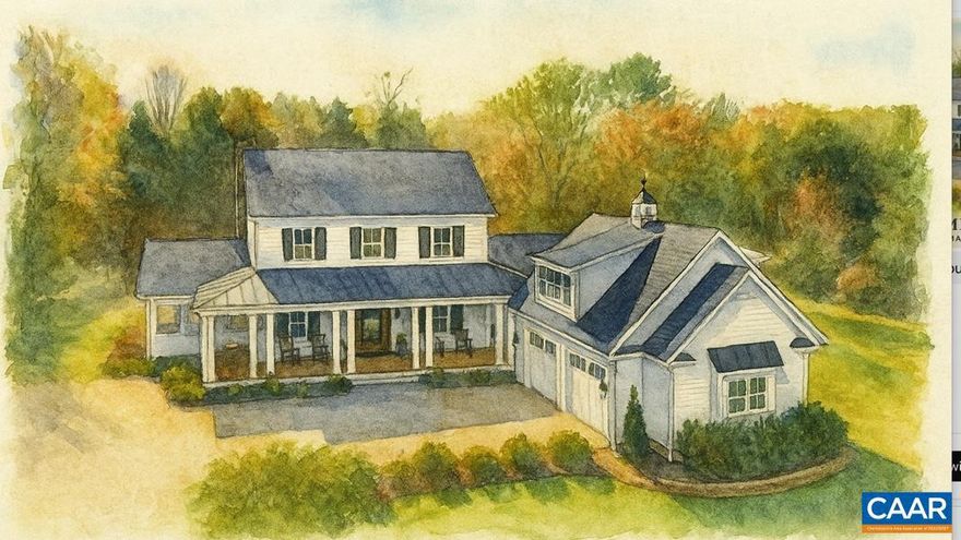 A timeless farmhouse-inspired custom home TO BE BUILT on three pastoral acres just minutes from UVA, Farmington, and Boar?s Head in the heart of Ivy. Thoughtfully designed for true main-level living, the first floor offers a private owner?s suite plus a dedicated office, anchored by an open, light-filled main living area. Upstairs you?ll find three additional bedrooms, two full baths, and a flexible loft space perfect for a playroom, homework zone, or second living area. Outdoor living is equally inviting, highlighted by a breezy screened porch for three-season dining and lounging. A walk-out terrace level opens to a generous rear lawn?ideal for a future pool?framed by pastoral views across rolling farmland. An exceptional Ivy rural setting within Ivy/Henley/Western Albemarle school district.,White Cabinets,Wood Cabinets,Fireplace in Living Room