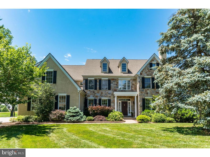 From the minute you enter the home, you will be delighted with the sunlight that pours through the many large windows; each one offering a spectacular view of the golf course.  You'll immediately begin to appreciate the fine craftsmanship and attention to detail throughout this elegant home. Whether relaxing or entertaining, this home offers a  balance of refined elegance and cozy comfortable spaces.   Cul-de-sac setting on 1.17 acres, this magnificent home was artfully designed by architect, McIntyre Capron Associates. Enter through the front door and be welcomed into a gracious foyer with sweeping staircase, arched doorways, and onsite finished hardwood floors. The Living Room features a gas fireplace with decorative wood mantle and lengthened windows.  The Dining Room boasts a tray ceiling, wainscoting, and hardwood flooring.  The spacious Kitchen is outfitted with white custom cabinetry, stainless steel appliances, built-in refrigerator, center island with Black Absolute Granite and pull-out drawers making cooking for quiet family meals or lavish dinner parties a breeze!  The vaulted ceiling accents the Breakfast Room.  The wall of windows overlooking the 6th hole of the Overbrook Golf Club is the focal point of the sun-drenched Family Room. Office with cherry cabinetry and two powder rooms complete the main level.  Spacious Master Bedroom with Sitting area and his and her walk-in closets.  The Master Bathroom features a walk-in shower, soaking tub and two vanities.  Four additional Bedrooms, Hall Bathroom, Jack & Jill Bathroom, Laundry and Desk area nook perfect for homework complete this level.  The finished walk-out lower level is approximately 1,900 square feet with windows overlooking the golf course and two doors to the outside.  It is a perfect space for entertaining with the Built-in Bar complete with dishwasher, ice maker and wine fridge, sitting area to view all your favorite sports, office, powder room and plenty of storage.  Enjoy the sunsets overlooking the golf course in this spectacular home situated in the Radnor School District, located just minutes from the popular Main Line towns of Wayne, Bryn Mawr, and Newtown Square, and close to all major roadways for commuting to Center City and the airport. This residence is sure to impress even the most discerning homebuyers!