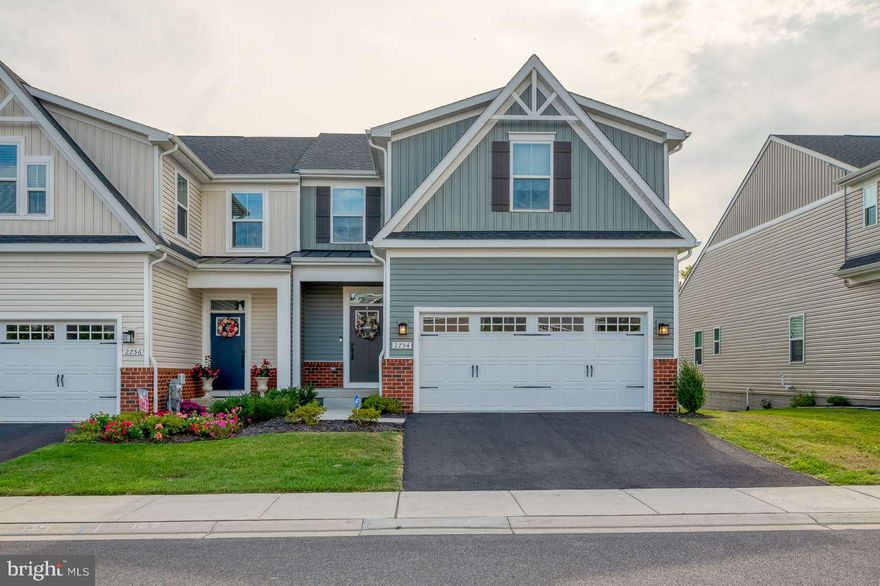 BEAUTIFUL End Unit Walkout/Caroline Model Carriage Home in James Run/Bel Air (Main House Sq. Ft. 2,480 Lower Level Finished 945 Sq. Ft.)3 BR /3 Full 1 Half Baths/Finished Basement Features Include: • Main-level living: This model features a first-floor owner's suite and laundry room. Open Floor Plan with gourmet kitchen including: upgraded cabinetry & countertops, backsplash, under cabinet lighting, wall oven and large island connecting to the living room and dining area. All upgraded luxury vinyl plank (LVP) flooring. • Upstairs bedrooms: Oak staircase leading to second floor with two (2) additional bedrooms, a full tile bathroom, and office/study. • Finished basement: Fully finished basement with large great/family room and third full bathroom (tile). • Large Storage Area: dedicated circuit for 2nd refrigerator • Private outdoor space: Premier lot backing to woods with 12X10 covered porch. • Other features: wet bar plumbing rough in lower-level family room, LED lighting, tankless hot water heater. Updates Since Purchasing- Installed 36” Double Sided Fireplace in Living Rm/Master BR w/Full Floor to Ceiling Surround & Mantle Installed Accent Wall in Living Room Installed Ceiling Fans-Lower Level Family Room, Master Bedroom and Porch Installed New Pendant Lights Kitchen Installed Shiplap Main Floor Powder Room and Garage Entry Wall Installed Laundry Appliances (washer/dryer) Finished Garage Walls & Paint, Garage Floor Coating Installed 42” Fireplace w/Full Floor to Ceiling Surround & Mantle Installed Custom Blinds throughout