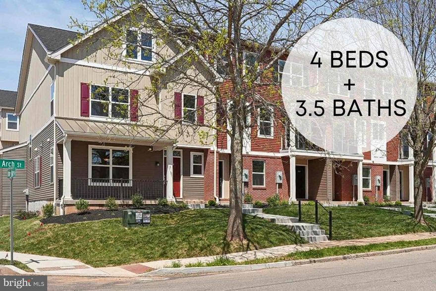 90% SOLD OUT at Arbor Place Townhomes. The Willow floorplan is the largest townhome with 2-car garage and always an end unit. Homesite #25 features 4 bedrooms and 3.5 bathrooms! As you enter from  the front covered porch perfect for your morning cup of coffee or enjoying the warmer weather, there is an open concept kitchen, dining and living area with pantry and powder room. Upstairs are 3 bedrooms including a spacious primary bedroom and bathroom, hall bathroom and laundry.  The third floor hosts a fourth bedroom  and full bath which could also be used as a flex space to meet your needs.
 Schedule your tour today to learn more.
Arbor Place offers the perfect blend of suburban tranquility and urban convenience. Located just 20 miles northwest of Philadelphia, this beautiful community provides easy access to major highways like I-276 (Pennsylvania Turnpike) and Route 202, making commuting to Philadelphia, King of Prussia, or other nearby towns a breeze.

What's special about Arbor Place? Partial 10 year tax abatement and Below market mortgages. Ask about cash grants toward down payment or closing costs up to nearly $17.5k!   

Norristown’s rich history and vibrant culture make it an exceptional place to live. With historic buildings, diverse cultural events, and scenic trails like the Schuylkill River Trail, there’s always something to explore. Enjoy the natural beauty of nearby parks such as Elmwood Park and Norristown Farm Park, ideal for picnics, sports, and relaxation.

What are you waiting for? Schedule a visit today to learn more and start building your dream home.  *Photos are for marketing purposes only. Any design upgrade options added to base price.