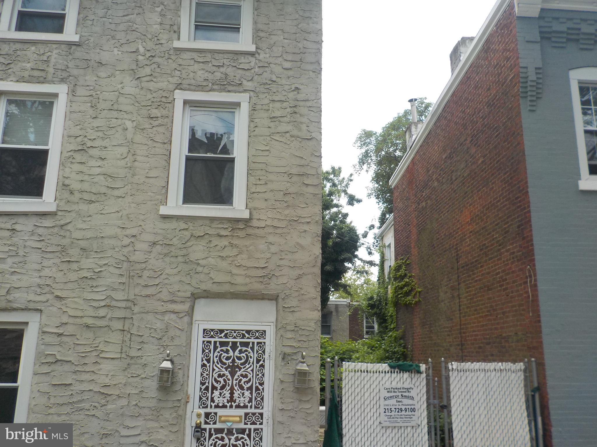 The home features 3 floors with 3 bedrooms as well 1 large bathroom. The property is located in the East Mount Airy section of the city of Philadelphia. It also features a Master bedroom, newly installed Heating System. There is an Attached Fence that leads to huge back area suited for entertainment or parking area.
Property is being sold As Is. This is an Estate Sale.
The home is close to all forms of transportation. Germantown Ave is two blocks away.
A must-see property. Diamond in the rough.