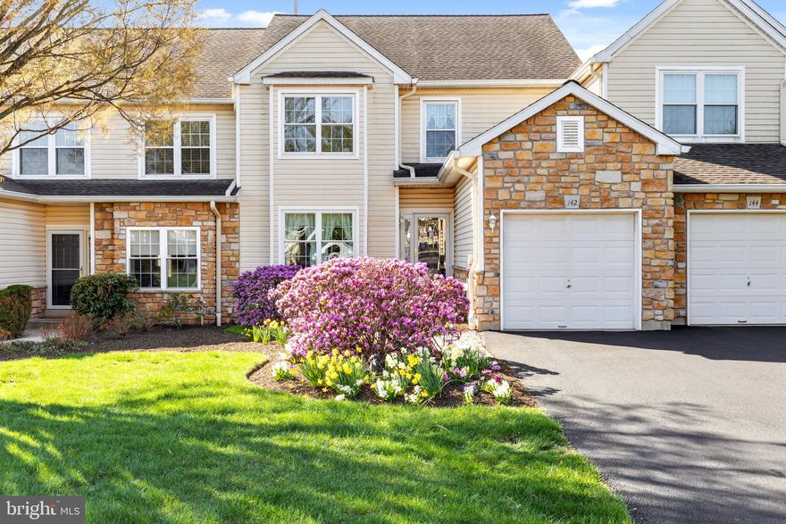 Welcome to one of the largest townhome models in the highly sought-after Blue Bell Country Club! This beautifully maintained 4-bedroom, 2.5-bath residence combines luxury, comfort, and convenience in an amenity-rich community within the top-rated Wissahickon School District.

Set on a picturesque lot with lush greenery maintained by the HOA, this home offers a truly carefree lifestyle. Step inside to a bright, welcoming foyer that opens to formal living and dining rooms—ideal for entertaining. The spacious chef’s kitchen features a large eat-in kitchen, island, and ample counter space. Enjoy your morning coffee on the walk-out deck overlooking serene, landscaped grounds, or head down to the charming covered paver patio for shaded relaxation.

The cozy family room features a fireplace, perfect for chilly evenings. A convenient powder room completes the main level.

Upstairs, the spacious primary suite includes plush carpeting, a walk-in closet, and a large en-suite bath. Two additional bedrooms offer generous closet space and share a full hall bath. The second-floor laundry room features built-in shelving for added convenience. A finished loft offers flexible space—ideal for a fourth bedroom, home office, or bonus room.

The semi-finished walk-out basement adds even more living space and easy access to the patio.

Blue Bell Country Club residents enjoy top-tier amenities including a pool, tennis and pickleball courts, and a playground. Just minutes from Routes 476, the PA Turnpike, and 76, and walking distance to the R5 train into Center City. This home offers elegance, space, and a prime location—Showings start at the OPEN HOUSE Sunday at 12pm