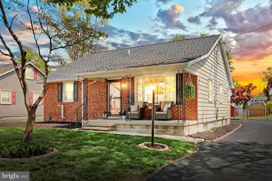 This beautifully maintained brick Cape Cod offers the perfect blend of classic charm and modern updates. Featuring two bedrooms and a full bath on each floor, this flexible layout suits a variety of living needs. Relax on the inviting front porch or enjoy the fully fenced backyard—ideal for outdoor entertaining or peaceful retreat. The kitchen has been thoughtfully renovated with crisp white cabinetry, a stylish backsplash, under-cabinet lighting, and a functional island with marble top—perfect for meal prep and casual dining. Convenient access to the attached garage through the kitchen adds ease to your daily routine.  Enjoy the durability and style of maintenance-free vinyl plank flooring in both the kitchen and living room. Numerous updates provide peace of mind, including double-hung windows, a newer roof, and central air conditioning.  Truly move-in ready, this 4-bedroom, 2-bath home is waiting for you to make it your own!