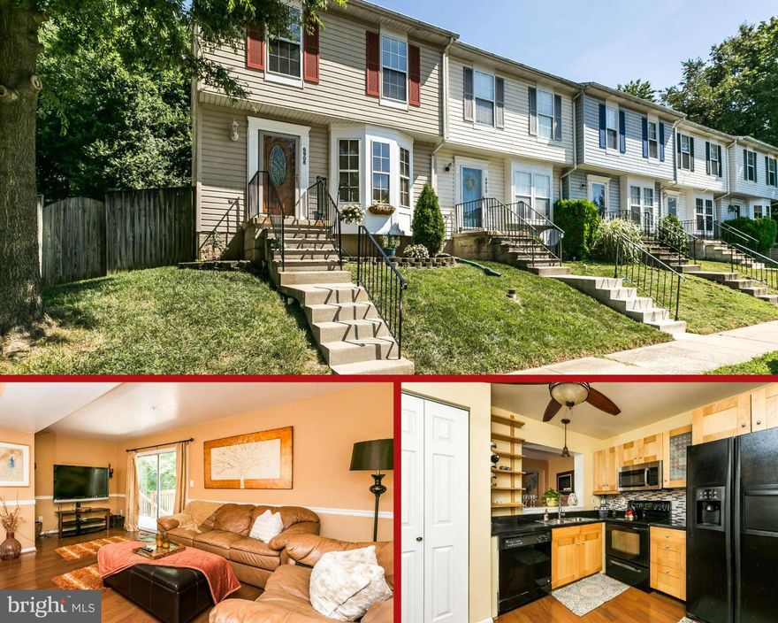 THIS BEAUTIFUL END OF GROUP TOWNHOME OFFERS GREAT CURB APPEAL AND BACKS TO TREES. SPARKLING REMODELED KITCHEN. STYLISH LIVING ROOM/DINING ROOM COMBO IS IDEAL FOR ENTERTAINING. MASTER BEDROOM W/PRIVATE BATH. FINISHED LOWER LEVEL FEATURES FULL BATH, LAUNDRY ROOM, WALK-OUT TO PRIVATE BACK YARD AND SPACIOUS FAMILY ROOM--IDEAL FOR RAVEN PARTIES. LARGE DECK IS PERFECT FOR RELAXING & GRILLING! A GEM*