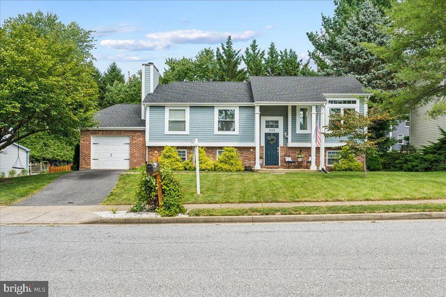 OPEN HOUSE SAT 8/31 CANCELLED. Welcome to 222 Sandstone Drive! This move-in-ready home boasts numerous updates and is perfect for settling in right away.  The main level features an inviting open-concept kitchen, living, and dining area, with the kitchen showcasing modern updates like quartz countertops. Also on this level are three bedrooms, including the primary suite, and two full bathrooms. The lower level adds even more living space, with a generous recreation area complete with a wood-burning fireplace, a spacious laundry and storage area, two additional bedrooms, and a third full bath. You can easily access the beautiful backyard from either the deck on the main level or the walk-out lower level. The rear yard offers mature landscaping, a large storage shed, a composite deck, and a fully fenced perimeter for privacy. Updates include: HVAC (2018), driveway sealed (2019), custom blinds with lifetime warranty (2018), garage door system replaced (2019),  new shed (2019), garage drywall/insulation (2019), composite deck (2021), toilets (2021), concrete under deck (2022), primary shower (2022), upstairs windows (2024), gutters replaced (2024).