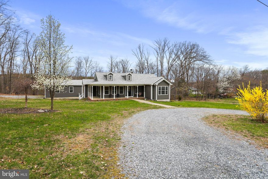 This beautiful and spacious rancher has so much to offer! The home features  4 large bedrooms and 3 full bathrooms, a fully finished walk- basement for total of 3350 finished sq. ft. and a large 2.4 acre yard.  Bright and open  living area offers cathedral ceilings, lots of windows and a wood burning stone fireplace for those chilly nights. Large country kitchen has a cozy breakfast nook and large pantry for extra storage. Main level Primary Bedroom has an updated full bathroom, large walk in closet and a covered private balcony. There is also a second bedroom, 2nd full bath and laundry on the main level. The fully Finished basement offers 2 more spacious bedrooms, and another full bath. Need a home office, a craft room, or maybe a workout room? With 3 bonus rooms, you can have them all!  There is also a large rec room/family room area with a pellet stove. Plenty of room to enjoy the outdoors, relax on your large covered porch, or on your spacious back deck, even swim in your own private pool! has gated access to There is a large 2 car detached garage and a brand new shed for storage. Walking distance to Opequon Creek access. Many recent updates include a new cook top, microwave, dishwasher, well pump and ejector pump, water heater tank, updated bathrooms and house has been freshly painted. Move in ready and just waiting for it's new owner.