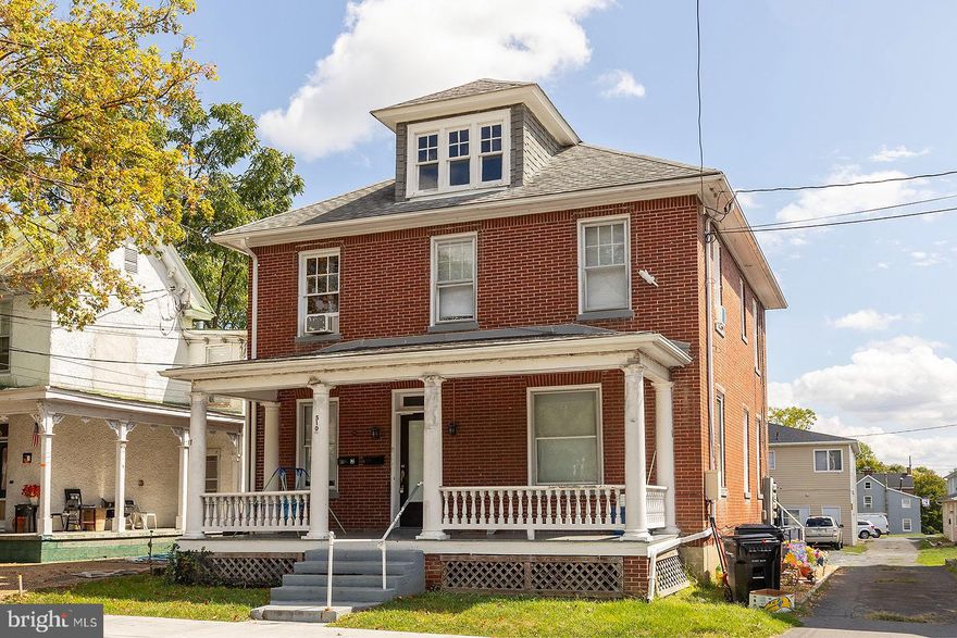 All brick 3 unit complex with off street parking and near Old Town Mall..2nd floor has 2BD/1BA with unfinished attic, main floor is 1BR/1BA (Both have rear balcony) and basement unit has access to storage area and includes1BD/1BA.  All units have washer/dryer (Basement unit washer/dryer belongs to tenant).  Owner/Agent and home inspection report available upon request.