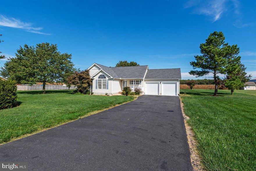 Welcome to 337 Ruthsburg Road in Centreville, MD.  Situated on 1.25 acres, just outside of town limits, that's right NO town taxes, this rancher is ready for YOU!  As you walk up to this home you will notice the freshly paved long driveway offering ample parking space.  The cute and cozy front porch is waiting for you to take in all the gorgeous sunsets every night!  When you enter the home, you have a wide open floor plan.  Kitchen, living room combo makes the perfect layout.  The living room offers a gas fireplace and sliders out to the freshly stained deck.  The kitchen has a large breakfast bar, plenty of counter and cabinet space, and eat in table space and all of this is open to the living room, making it perfect for being a part of the conversation and entertaining.  Off of the kitchen is the all seasons room!  This room is surrounded by glass offering natural sunlight, wide open gorgeous views of the backyard and farmland behind the property, this room is perfection! As you walk back out and down the hall way you have the laundry room, bedrooms 2 and 3 and the full hallway bathroom.  Each bedroom is large and offers great closet space.  Bedroom 3 offers tall vaulted ceilings, making this room feel massive! Into the owner's suite you will find a large bedroom, huge walk in closet, and large freshly painted owner's suite bathroom.  This bathroom offers tile floor, separate vanities, and a shower/tub combo.  Moving back outside to the back of the home, you have a freshly stained deck, and a huge, private backyard that backs to farmland and offers all the privacy you want!  There is a large shed on the property adding extra storage.  The attached 2 car garage has been completely renovated!  2 new garage doors and openers,  new concrete garage floor, new headers, and new garage back door.  This home has been meticulously cared for, taking care of all the big items: New Roof, new insulation in crawlspace, new deep well, fresh asphalt driveway, new garage doors, new garage floor, newer HVACs, and more!!! All you have to do is move in and add your personal touches!!  With a convenient location to all town amenities, restaurants, shopping, marinas, boat ramps, beaches, AND NO TOWN TAXES, this home is the ONE you have been waiting for!!!