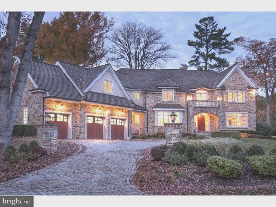 Magnificently appointed 5+ bedroom / 7 full baths French Tudor just 10 years young.  Archways and elegant moldings, chair rails and flooring all crafted to perfection.  This exceptionally designed home features a two + story entrance with Living Room/fp, Dining Room, beautiful Office/fp, and the most fabulous kitchen with2 Sub Zero refrigerators, 4 freezer drawers, 2 dishwashers, a 6 burner Wolf cook top and two ovens.  All this opens to a large breakfast area and family room/fp. A large granite Island completes the fantastic kitchen.  The four foot wide mahogany staircase leads to a gracious Master Bed Room Suite with sitting area and wonderful bathroom and closets.  There are four additional bedrooms each with its own bathroom. The third level houses an additional bedroom, sitting area and bath.  The full lower level features a movie studio, an exercise room with full bath, and a fabulous wet bar with great bar seating.  Of course there is an oversized family room and an exceptionally large wine cellar.  This home has   inch mahogany floors, all custom mill work, 2 pantries and a command center off the kitchen.   A three car garage and a whole house generator are also featured.  This home was designed by RA Hoffman Architects and built by Emma Builders with perfection for details.  Seller is addressing an appeal for a tax reduction.