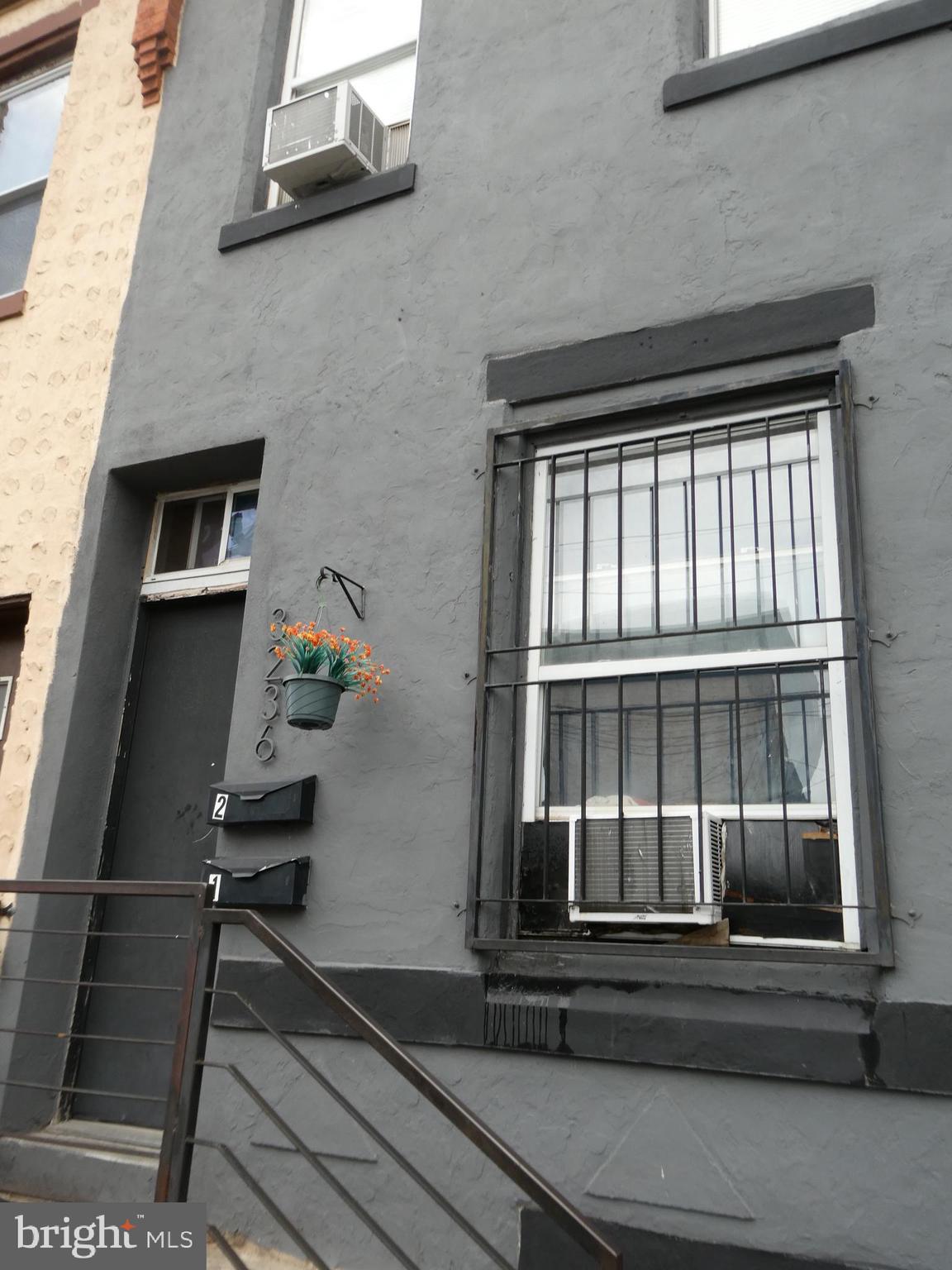 **INCOME PRODUCING PROPERTY FOR SALE** This single family house has been converted into a two unit apartment - (2) 1 bed/1 bath units with paying on time tenants ($775 and $770). Land lord pays for water. All offers will be presented, property is sold in as is condition, buyer is responsible for Philadelphia Resale Certificate/U&O. This property is not zoned as a duplex. ( 2 family) Deposit of $2500 must be made within 3 days of signed agreement of sale. Buyer requested to use MBA Abstract for title. 3238 Jasper Street is also listed for sale (same owner).