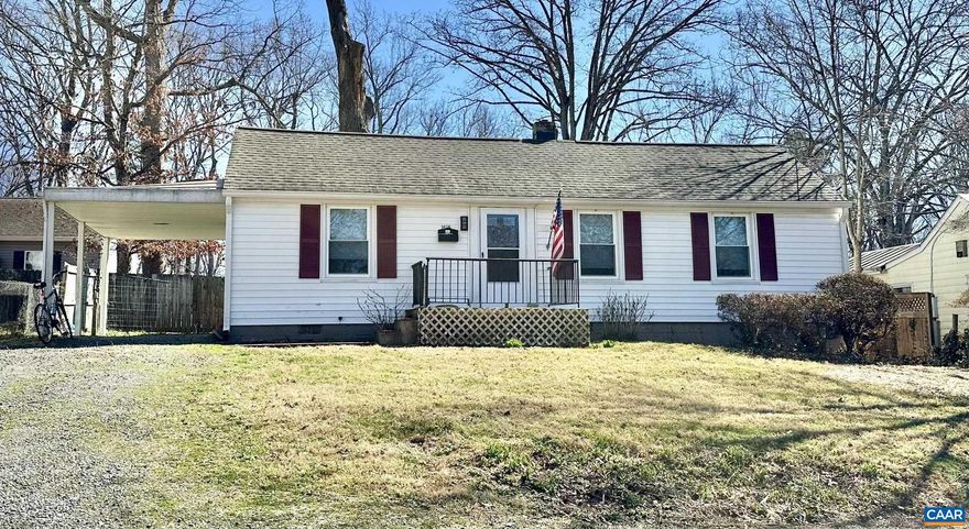 Cute House Near UVA ? Residential Area. Starter, Investor, Downsize? This house has lots of options! New Heat Pump 2025, New Electrical Panel Box 2025, All New Kitchen 2023, New Roof 2018! Hard surface flooring throughout. Cozy Backyard and Covered Off-Street Parking. Tenant moving end of May. This house is occupied and tenant must have proper notice. Thanks!,White Cabinets