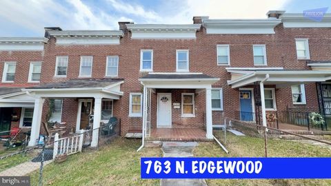 Townhouse For Sale - 763 N Edgewood Street<br/> BALTIMORE, MD 21229