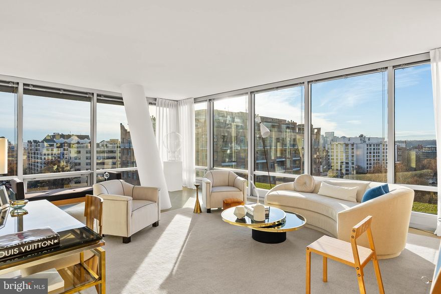 Positioned on a high floor in the West Ends premier contemporary building, Residence 83 at WestLight offers a rare combination of exceptional scale, refined quiet, and true one-level living. Spanning over 3,000 square feet across a single continuous layout, this expansive southwest corner residence is distinguished by its openness, calm architectural lines, and sweeping unobstructed city views an uncommon perspective in our nation's capital.
A broad, gallery-style entry leads into an impressive main living space wrapped in floor-to-ceiling glass. The quality of light remains even and consistent throughout the day, underscoring the residences generous proportions - the overall effect is measured, serene, and effortlessly elegant. The kitchen integrates seamlessly into the main living areas, balancing refined simplicity with high performance through premium appliances and understated detailing.
A defining strength of this residence lies in the sophistication of its private quarters. In addition to the primary suite, two further bedroom suites are arranged with exceptional independence and scale, each offering the comfort and privacy of a separate retreat, an uncommon and highly desirable feature in condominium residences. Practicality is elevated as well, with a true laundry room.
WestLight is known for its discretion and polished level of service. A 24-hour concierge, along with a doorman, porter, dedicated engineering staff, and impeccably maintained common areas create an atmosphere of a tranquil urban retreat. Amenities include a striking rooftop with a 25-meter heated lap pool, a well-appointed fitness center, landscaped outdoor spaces, and refined resident lounges that reflect the buildings architectural clarity.
Residence 83 represents a rare opportunity: expansive, luminous, thoughtfully arranged single level living within one of Washingtons most respected buildings. It offers an elegant balance of scale, calm, and privacy - qualities that have become increasingly difficult to find.
Completing the package are two assigned garage parking spaces ((P3-53 and P3-54) and a private storage unit (S314), adding meaningful everyday convenience.