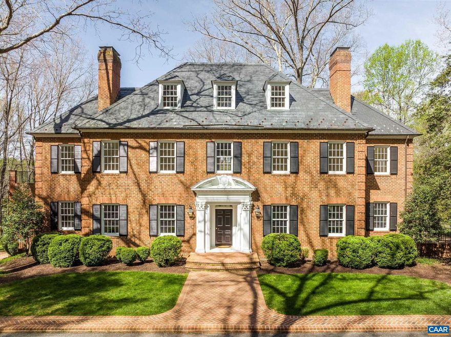 Equestrian estate offering 35 acres of meadow and forest with a brick and slate Georgian Revival mansion in the heart of hunt country in Manakin-Sabot. Three-stall barn, hay lift, conditioned tack with full bath, washer and dryer hookups, sink, turnout paddock at the barn and PVC fenced riding ring. You'll love the sunset views over the meadow from the rear brick terrace that spans the rear of the house. Superior architecture with 10' ceilings on the first level and 10' ceilings on the second level. Elaborate entry door pediment. Expansive rooms with tall windows and lovely moldings. Hardwood floors appoint the main level and handsome staircase. Main level boasts a formal dining room, family room with fireplace, huge kitchen and morning room combined and an office. The upper level features oversized bedrooms, each with its own bath. Expandable attic from the hall. Unfinished basement has unlimited possibilities for entertainment including a wine cellar. Three car garage. Possible 15-acre minimum cut for a second home site. Potential for guest house. Interiors freshly painted with Greek Villa and new LED lighting. Branch of Genito Creek at bottom of pasture and numerous trails.,Fireplace in Bedroom,Fireplace in Family Room