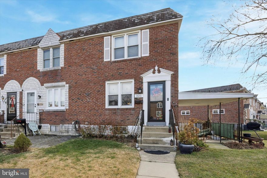 Welcome to 321 S. Stratford Road, a charming corner property in the heart of Glenolden offering classic character, modern updates, and exceptional convenience. This updated and well-maintained home sits on a desirable corner lot with a covered porch and features a 1-car garage along with additional driveway parking, providing plenty of space for vehicles and easy everyday living.

Step inside to a warm and inviting first floor highlighted by hardwood floors throughout. The bright living room features a coat closet and a comfortable layout ideal for relaxing or entertaining. The dining room flows seamlessly into the updated kitchen, creating an open, connected feel. The kitchen is beautifully appointed with shaker-style cabinets, stainless steel appliances, a 5-burner gas range, dishwasher, and a convenient pantry area for extra storage.

Upstairs, the second floor continues with hardwood flooring and offers three well-sized bedrooms, each with its own closet. A hall linen closet adds practical storage, while the full hall bathroom features timeless tilework and a shower/tub combination. 

The finished basement expands the home’s living space, perfect for a family room, home office, or recreation area. This level also includes a half bathroom, a dedicated laundry area complete with front-loading LG washer and dryer and a laundry sink, plus interior access to both the garage and the driveway—bringing flexibility and functionality to daily life.

With its combination of thoughtful updates, solid construction, and a prime corner location, 321 S. Stratford Road is ready to welcome its next owner. Don’t miss this opportunity to own a beautifully updated and maintained home in the desirable Briarcliffe neighborhood!