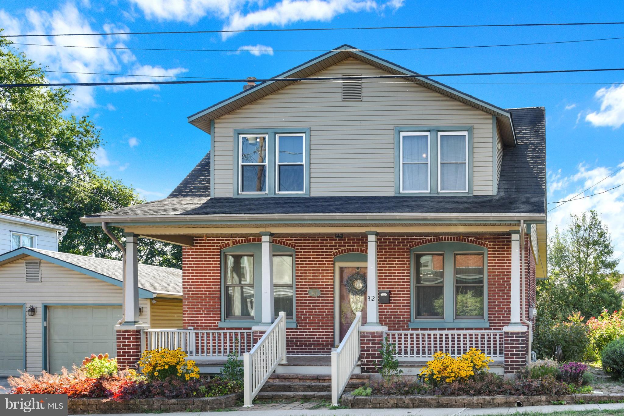 Nestled in the heart of New Cumberland, this 1923 Craftsman style home is filled with timeless charm and character, Offering four bedrooms, one and a half baths, it perfectly blends historic detail with everyday functionality. The inviting layout is complemented by a fenced in yard ideal for gardening, relaxing, or entertaining. The icing on the cake is the detached oversized two car garage that offers plenty of off street parking, additional storage, and is accessible from the backyard. From the moment you step onto the welcoming front porch, the classic architectural details are evident. Don't miss the opportunity to make this Craftsman beauty your own.