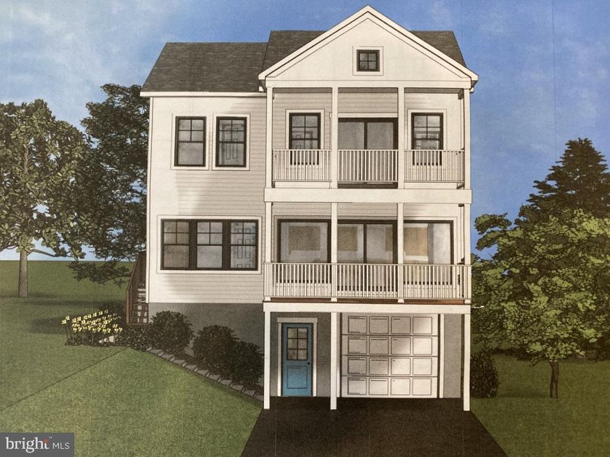 To-be-built Chessie Model with Whitehall Building and Company.   Coastal inspired three level home with multiple porches is nestled into the hill with a terraced rear yard.     New construction on both sides of this house as well.    The existing home will be torn down.     4 bedrooms and 3.5 baths.  Standard features include a gourmet kitchen, luxury plank flooring, stainless steel appliances, a finished lower level complete with bedroom, recreation room, and bathroom.    Ability to choose your finishes (siding color, flooring colors, paint colors, cabinet colors, countertop colors, etc.) with builder allowance.    Upgrades can be made if desired.   $10K toward finish selections with use of builder's preferred lender and title company.   Construction-Perm loan required.   Inquire about the builder's preferred lenders based on the buyer's financial picture.   Permits have been approved.    Visit the Whitehall Building website for more detailed information.  Photos are representative of builder's work but not necessarily this particular model.  Enjoy the neighborhood marina, beach, basketball & tennis courts, tot lot, overlook, and much more.