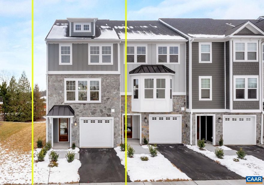 Newly completed and move-in ready! Proffit Terrace is a new community located near Charlottesville airport, NGIC/DIA, grocery stores, schools, and restaurants on Route 29 North. This earth-friendly, farmhouse-style End Unit townhome will undoubtedly wow you. From the fresh architecture featuring real stone, to the generously sized kitchen and walk-in pantry offering both ample storage + prep space, you?ll be ready to call the Poplar in Proffit Terrace your new home. Enjoy morning coffee or drinks with friends on your elevated rear deck. The first floor offers a finished lower level bedroom and full bathroom perfect for guests! Fourth floor offer loft and rooftop terrace.  Thoughtful and quality included features throughout, including a 1-car attached garage, oak stairs, solid core doors, wood shelving, upgraded trim, 95% efficient gas furnace, the list goes on. ACTUAL PHOTOS!,Granite Counter,Maple Cabinets,Painted Cabinets,White Cabinets