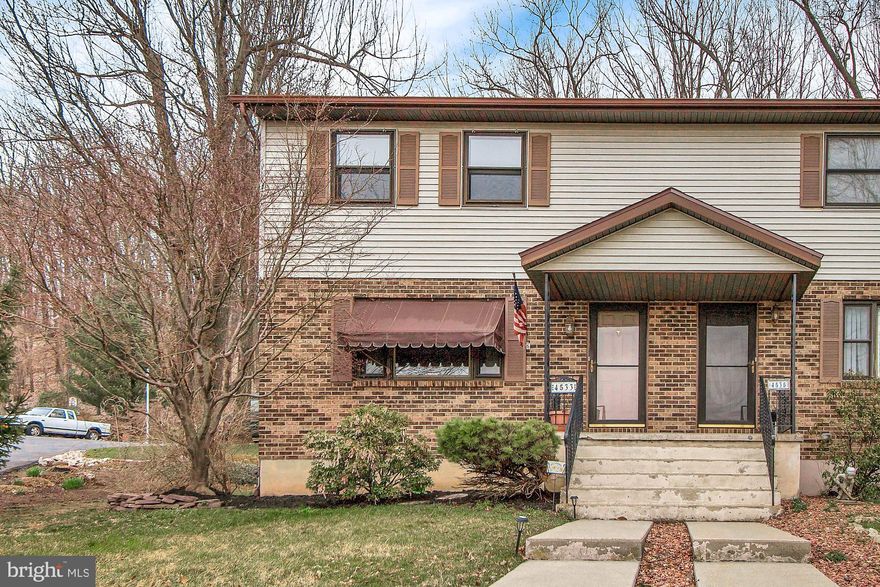 This spacious semi detached home is a must see. Situated in a wooded setting giving you the country feeling but close to schools, shopping,dining and major highways for commuting. Offering 3 bedrooms and 1.5 baths. Features include a nice deck great for entertaining, and a fully fenced in back yard with a large storage shed. This home will keep you warm in the winter with natural gas heat, and cool in the summer with central air. Schedule your showing today. You wont be disappointed.