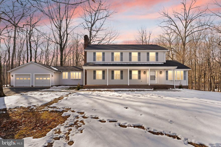 Open house 2/22 from 2-4. Set on 3.5  private acres with sweeping views of Sugarloaf Mountain, this contemporary Colonial home offers the rare combination of country serenity and easy access to everything Leesburg has to offer. First time on the market by its original owner, the residence has been extensively updated top to bottom and is truly move-in ready. A generous driveway leads to the two-stall attached garage and a brick covered porch where you can slow down, take in the views, and enjoy the privacy of this idyllic setting. Inside, the home has been freshly transformed with new paint throughout, all new luxury vinyl flooring, new upper-level carpets, and refreshed lighting in every room.

The main level features a formal entry and a large living room with two sets of French doors that allow an easy flow of space while still offering privacy when you want it. The formal dining room is framed by elegant moldings and looks out over the tree-lined backyard. The updated kitchen is a standout, with brand new quartz countertops, all new appliances, a center island, and an abundance of storage and prep space. An eat-in dining area makes it perfect for casual meals and conversation. The family room brings cozy charm with a brick fireplace and open-beamed ceilings, while an additional large living room or den captures natural light on two sides and provides direct garage access. Plus a full bathroom on the main level!!

Upstairs, the spacious primary suite includes an updated en suite bath with quartz finishes, a soaking tub, and a stall shower. Three secondary bedrooms share a second updated full bathroom. The walk-out lower level offers unlimited potential to finish and customize, with laundry, a rough-in for a full bath, a flue insert ready for a fireplace, and French doors opening directly to the backyard.

Outside, the property feels private and secluded, surrounded by trees. A large back deck overlooks the yard with plenty of room to run and play, and a 28x36-foot barn and shed (1,192 sq ft) adds serious storage or workshop space. Recent improvements include a new roof (2023), well pump (2022), new front walk (2025), all new kitchen appliances (2025), and a long list of brand new updates in 2026: whole-house fresh paint, all new luxury vinyl flooring, all new upper-level carpets, new quartz countertops in kitchen and bathrooms, kitchen and bathroom cabinets painted white, and all new lighting throughout the entire house.

Built with 2x6 exterior walls and R19 insulation, the home reflects a standard of construction you can feel. There is no HOA, and high-speed internet is available. You're less than 15 minutes from Leesburg's Historic Downtown with its local shopping, dining, and amenities, and just a short drive from the wineries and breweries of nearby Lucketts and greater Loudoun Wine Country. Wake up to breathtaking sunrises over Sugarloaf Mountain and come home to the kind of privacy and space that's hard to find. 

Call altnernate agent with questions??!!