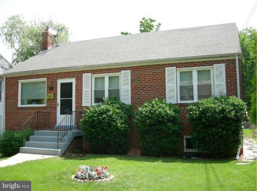 Very nice all brick rambler  offers  3 bedroom, 2 full bath,real wood floors under carpet, washer & dryer, finished basement with built in bar, full bath, work area with work bench, sump pump, back screen in porch overlooking large level yard. Kitchen is cute with nice cabinets and appliances. This home is convenient and located near DC and all your shopping needs. Please call CSS  for showings.