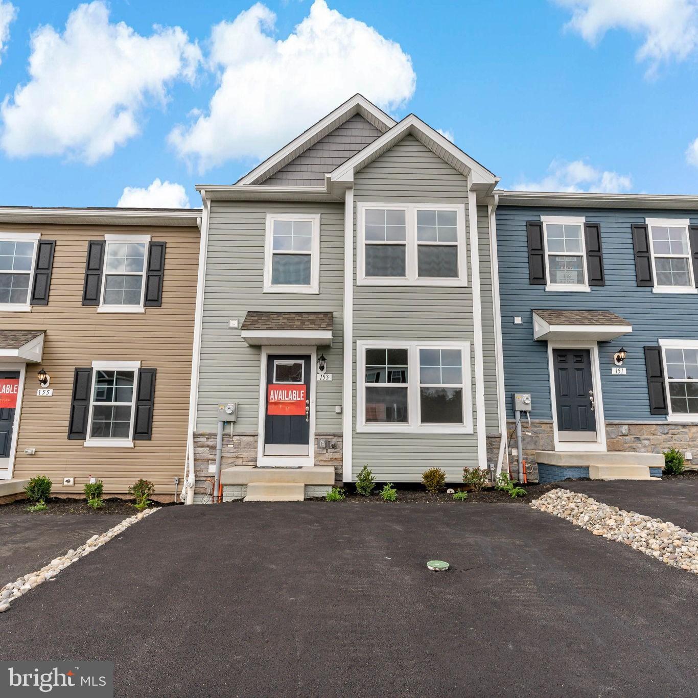 The only brand new 4 car parking pad 3 finished level townhome with luxury finishes like quartz countertops, 8 ½ ft. prep island, installed washer dryer, full bathrooms featuring ceramic wall tile, upgraded carpet and pad, composite deck with steps to back yard, and 2 generous areas for storage ready to move in now. Ask about additional 1 car garage homes ready in September and October at Homestead Acres**
*NOW OFFERING UP TO 18K IN CLOSING COST ASSISTANCE FOR PRIMARY RESIDENCE WITH USE OF APPROVED LENDER AND TITLE!**
Tired of hauling groceries up the stairs? Welcome to the York II Grade townhome offering main level entry, finished basement, and a morning room extension on all three levels. This gorgeous townhome offers large (over 8 ft. quartz prep island) with that opens to the family room and morning room. Home includes an 8 x 8 composite deck, powder room on main and lower level, and 2 full baths on bedroom level. Primary suite easily fits king size bed and bath suite offers a ceramic tile surround soaking tub and ceramic tile separate step in shower with seat. This home will be ready to settle end of June, early July. Community offers overflow parking areas and designated recreational vehicle parking areas. *Photos may not be of actual home. Photos may be of similar home/floorplan if home is under construction or if this is a base price listing.