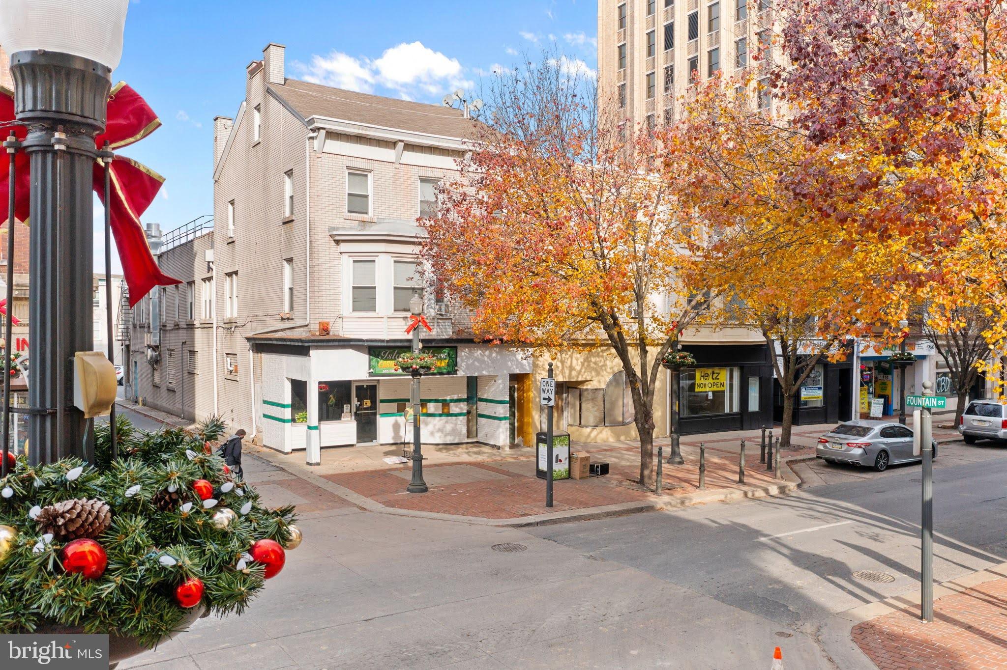 5 Buildings make up the nearly half-acre corner of Hamilton and Fountain in the same block as PPL Tower. Located in the incredible tax opportunity zone of the NIZ, this site is perfect for a major redevelopment project. Renderings are available for a major 11 story 300-unit hotel on this site with underground parking, or an office building or a mixed-use project. The property currently has 21 units incl 4 storefronts and 17 residential units with a Gross Income of $269,700, although it could be significantly higher and an NOI of over $200,000.