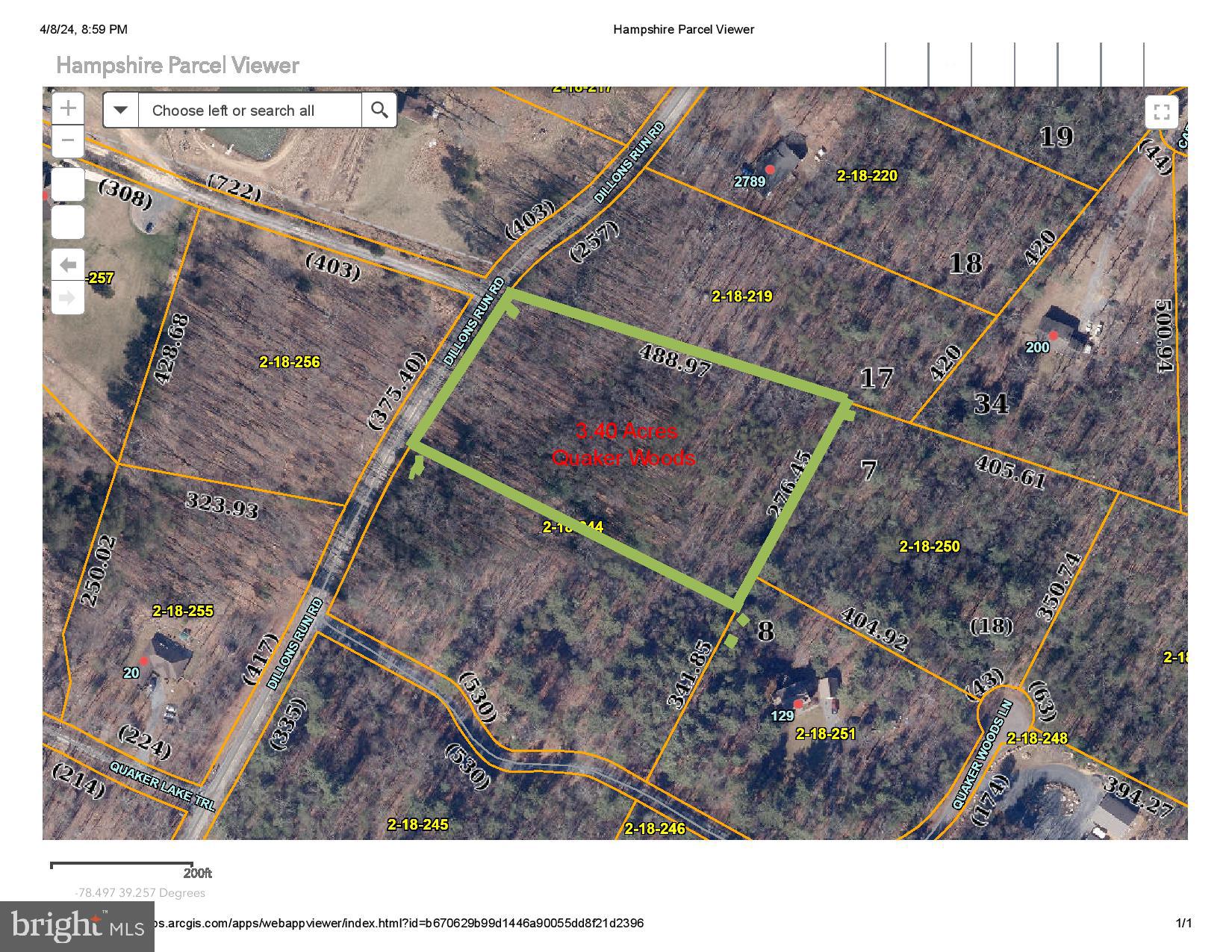 QUAKER WOODS SUBDIVISION - Land