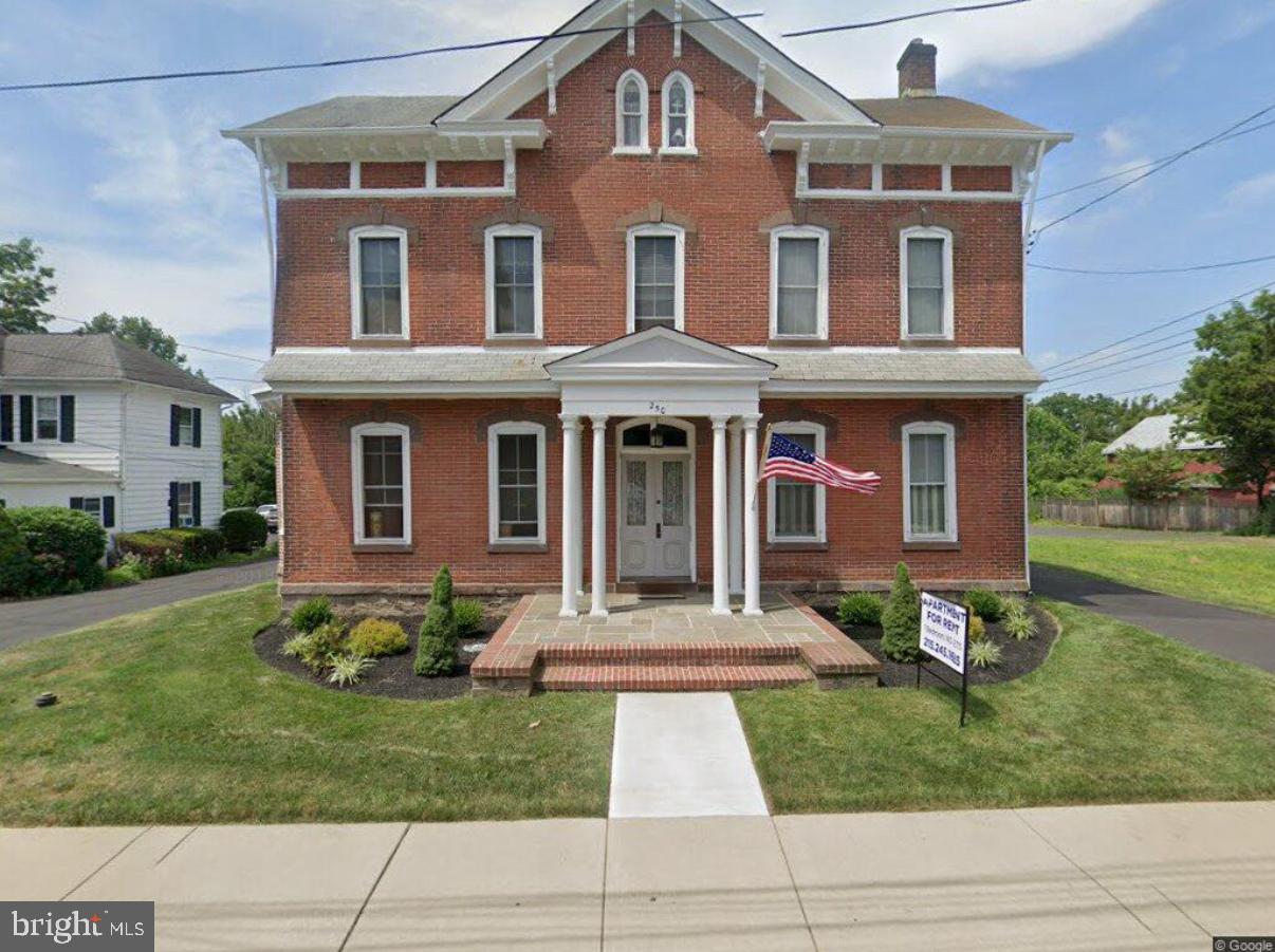 Unbelievable rental for Newtown Boro! Newly renovated 5 unit apartment building wrapped in beautifully appointed old world features. Unit 2 is approx 900 sq ft, located on the first floor, enter through the grand foyer entrance and your solid mahogany door will let you in. Take notice of some very special Interior features: soaring 10 ft ceilings, a gourmet kitchen, stainless steel appliance suite, Harwood flooring throughout all main living areas, designer tile in the kitchen and bathroom. Unique to this unit is the large sunroom located off the back hallway, and it is yours to enjoy. Common area features include lower level secured storage areas for each tenant, washer and dryer facility, and an oversized rear parking lot and grass area. The building is meticulously maintained and located in the historical district of Newtown Boro.