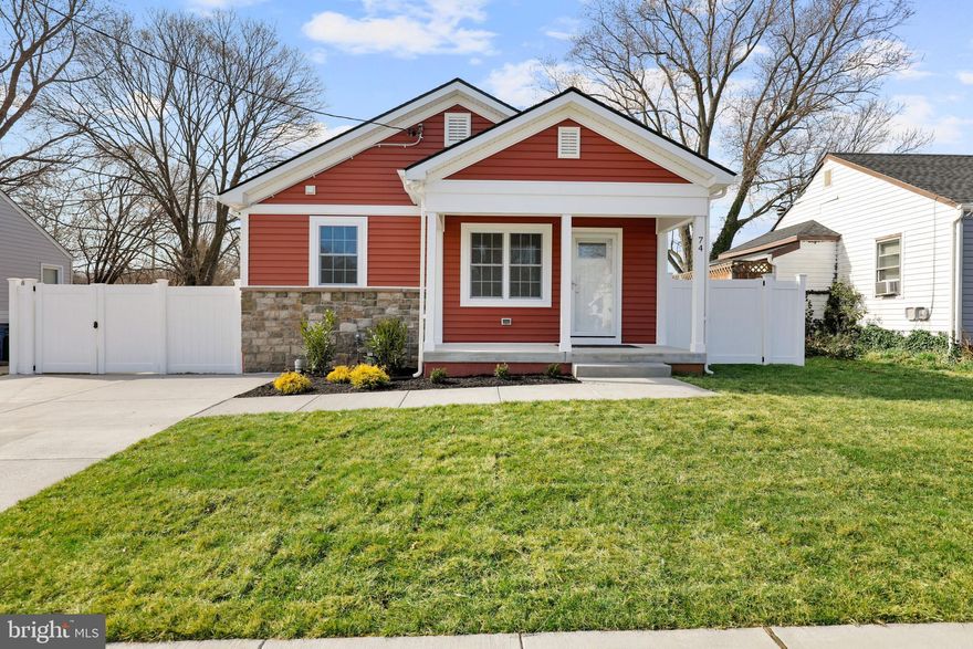 OPEN HOUSE, Saturday, March 19th from 11 am to 1 pm and Sunday, March 20th from 11 am to 1pm! Welcome to this story book charmer! Complete new build off of existing foundation. Open floor plan with vaulted ceiling in living room, recessed lighting, luxury vinyl floors, and ceiling fan. Beautiful kitchen with white shaker cabinets,  granite counters, herring bone back splash, French door refrigerator, gas range, pantry cabinet and 16 x 16 ceramic tile floor. Primary bedroom with vaulted ceiling, three closets. built-in window seat with storage and en suite bath with stand up shower. Two additional bedrooms with generous sized closets and hall bath. Laundry room with side exit to a flat backyard surrounded by a new vinyl privacy fencing and paver patio.  This home is gorgeous!