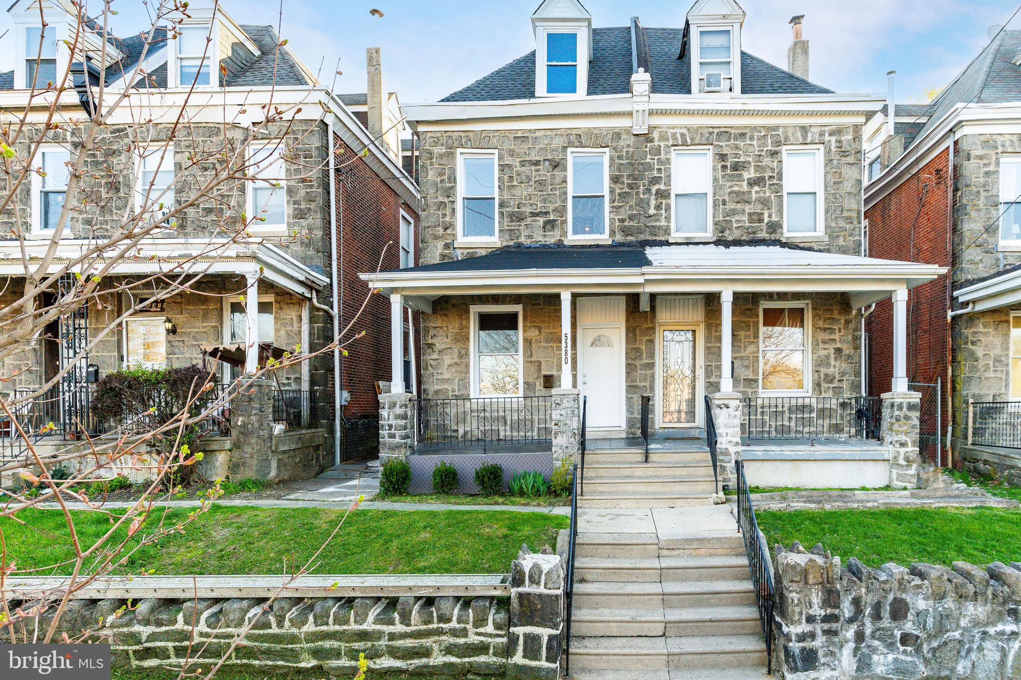 This beautifully FULLY RENOVATED twin home offers a perfect blend of classic charm and modern convenience, featuring 5 spacious bedrooms, 3.5 bathrooms across three finished floors all sitting on a 186ft LOT! No stone has been left untouched including new PEX/PVC plumbing, roof, electrical, flooring, windows, doors, drywall, lighting, kitchens and bathrooms! The first floor welcomes you with a bright living room flowing into your formal dining room, and a large eat-in kitchen featuring stainless steel appliances, granite countertops, tiled backsplash, white shaker cabinets, and a large island for entertaining! Behind the kitchen is a conveniently located half bathroom with a backdoor leading to your MASSIVE backyard with private deck area. Upstairs, the second floor boasts three generous bedrooms and two full bathrooms, while the third floor includes two additional bedrooms and another full bathroom—ideal for guests or a home office. The primary suite in the rear of the 2nd floor has a wood burning fireplace with french doors leading to your private deck as well as a ensuite bathroom with tiled shower. The unfinished basement provides ample storage and includes laundry facilities.
Located in a highly desirable area, this home is just minutes from LaSalle University, The Shoppes at LaSalle, local Grocery Stores, Dunkin Donuts, and easy access to public transportation and major highways. Within a 10-minute radius, you’ll find parks, trendy restaurants, fitness centers, and shopping, offering an unbeatable urban-suburban lifestyle. Don’t miss this rare opportunity—schedule your showing today!