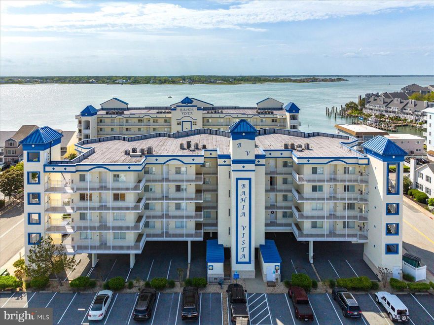 Bay front view without the bay front price! This large fully furnished beauty of a condo is a show stopper. Top floor end unit has a really cool open layout that takes full advantage of views. You even have some ocean views from the wrap around balcony! Building offers an elevator, private storage room, an outdoor pool & only a few blocks to the beach/boardwalk. #505 is a must see, updated, spacious, three great bedrooms with primary b/r bay views, jacuzzi tub & walk in closet. This is a property that you'll enjoy just as much in the off season with your gas fireplace & peaceful boardwalk strolls. Trust me this is a must see!