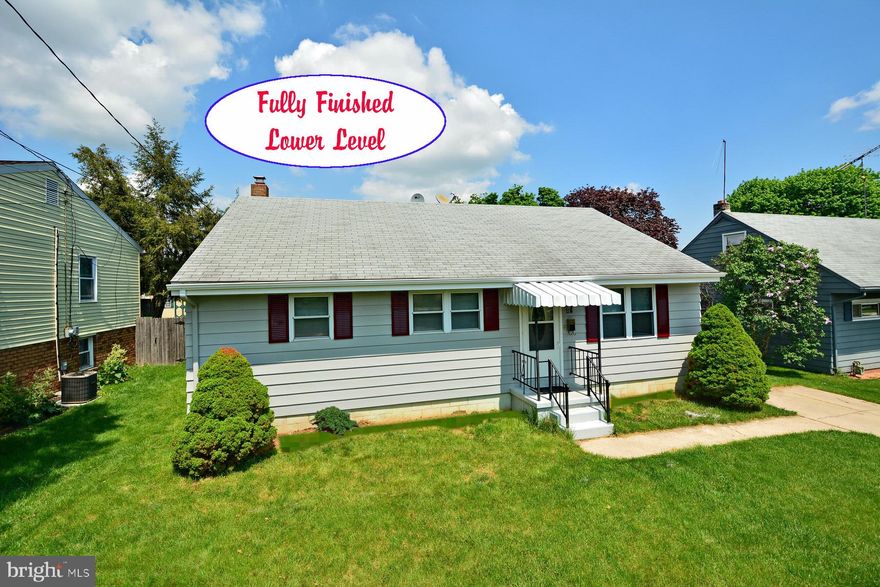 Rancher -  Kitchen/Dining room combo -  Newly painted cabinets & new kitchen flooring,  All Appliances included - 4 Bedrooms - Lower level  completely finished with  spacious family room, play area, bedroom & office, lots of shelving & storage through-out, walk out to fenced-in backyard  - Walk up steps to attic for storage or could be finished off for more square footage - Wood floors in Living Room & Hallway have been refinished- Wood floors under carpet in bedrooms = Covered Porch over looks Backyard - Basement has a water proof system with a warranty - Storage shed - The backyard is perfect to relax & for get togethers.  Make this your new Home!!!!