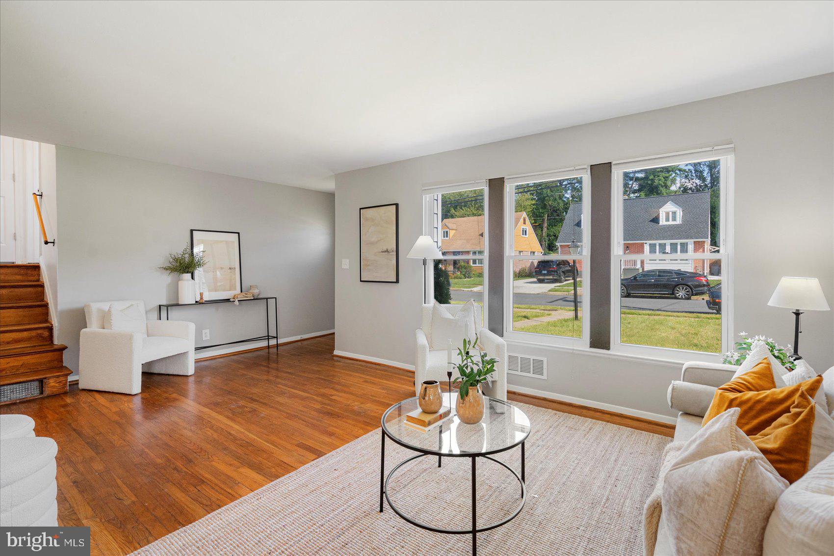 Discover the inviting charm of 1306 Sudvale Rd, located in the Sudvale neighborhood of Pikesville, MD. This beautifully updated 3-bedroom, 2-bathroom home offers a perfect blend of modern convenience and classic appeal, situated just 10 miles from Baltimore.
Step inside to a bright, open-concept main level featuring a spacious living room that seamlessly connects to a formal dining area and a modern, well-equipped kitchen. The kitchen boasts sleek countertops, ample cabinetry, and contemporary appliances.
Upstairs, the second level offers two generously sized bedrooms filled with natural light and a stylish full bathroom. The top floor features a versatile third bedroom or bonus space, perfect for use as a primary suite, home office, or additional living area.
The fully finished basement provides extra space with a second full bathroom, suitable for a recreation room, media space, or additional storage. Outside, enjoy a serene backyard with a covered patio and a flat, well-maintained lot, perfect for outdoor activities or relaxation.
This home includes leased solar panels on the roof, helping to reduce electric bills while supporting sustainable living. Conveniently located in Pikesville, the property offers easy access to local shops, dining, and major highways.
Don’t miss the opportunity to own this move-in-ready home in Sudvale! Schedule a showing today to explore the warmth and versatility of 1306 Sudvale Rd.