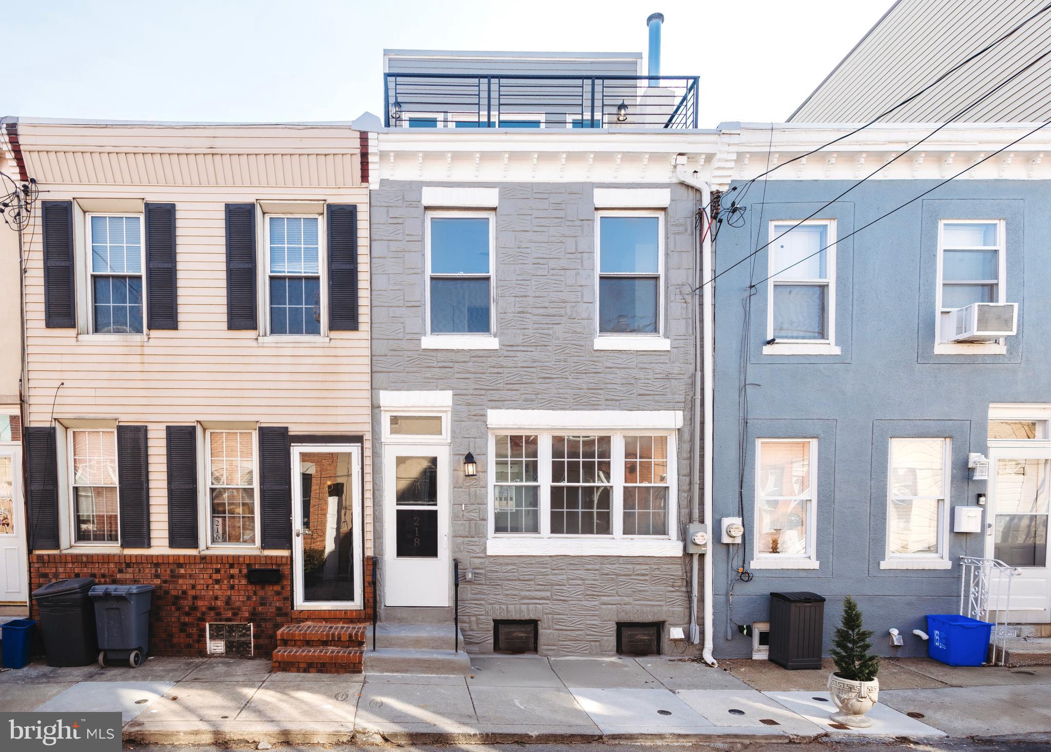 Welcome to 218 Pierce Street, a stunning three-story residence in the heart of Pennsport. This meticulously renovated home offers 3 bedrooms, 2.5 bathrooms, and 1,428 square feet of thoughtfully designed living space, blending modern luxury with timeless charm. The expansive designed living room and kitchen offer a seamless flow, perfect for both everyday living and entertaining. The kitchen is a chef’s dream, featuring granite countertops, a sleek island, and custom wood cabinetry that blend style with functionality. Sliding glass doors off the kitchen open to a generously sized, private backyard—an ideal urban retreat for relaxation or outdoor gatherings.
The second floor hosts two spacious bedrooms, each offering ample closet space and large windows that flood the rooms with natural light. These versatile rooms are perfect for guests, a home office, or a growing family. A stylish full bathroom on this level completes the space.
The third floor is dedicated to the luxurious primary suite, offering a peaceful escape from the rest of the home. Flooded with natural light, this stunning space includes a private balcony, a spacious walk-in closet, and a beautifully designed en-suite bathroom. The new primary bath boasts modern fixtures, a sleek double vanity, and a glass-enclosed shower, creating a spa-like experience right at home.
Situated in the highly desirable Pennsport neighborhood, this home offers unmatched convenience just minutes from major highways and the city’s sports complexes. Enjoy the ease of walking distance to parks, bars, restaurants, Acme, Target, and so much more! With its prime location and vibrant surroundings, Pennsport truly has it all when it comes to city living.