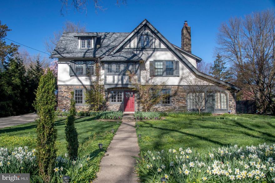 Nestled in an elegant, quiet tree-lined neighborhood, 340 Llandrillo is one of those unforgettable homes with a noteworthy pedigree, fabulous curb appeal and exceptional charm. The original homestead of renowned Philadelphia architect Donald Cochran, Sr., this distinctive residence enjoys a peaceful setting on one of the largest lots on Bala Cynwyd s most desirable street. This is truly among the area s loveliest properties, with vast, private fenced-in level rear grounds allowing the kids to play and pets to roam. And if location is everything, this house wins the prize. The highly-desirable area affords a sense of real family community, with large sidewalks and great walkability to the Bala Cynwyd Park, Cynwyd Heritage Trail, Septa Cynwyd Train Station and Cynwyd Club all within minutes. You ll also enjoy easy access to all transportation routes including 76, as well as local Blue Ribbon Schools! For the current owners, this has been a magnet home for their family, children s friends, entertaining Lower Merion club sports teams, and hosting adult soirees! The interior is exquisite, with a wonderful gracious layout, stunning architectural details throughout, and magnificent natural light beaming into every room through newer Pella windows. Outside is sheer bliss, enhanced by lovely spring flowers, summer blooms and fall foliage in all their glory in both front and back. The large rear patio is the perfect backdrop for summer barbecues and evenings gazing at the stars, while the huge yard invites all kinds of kids  sports games as the adults look on. The owners have also undertaking substantial renovations over the years, which include updated wiring, plumbing, central air conditioning, roof, exterior painting, new windows, an enlarged kitchen, reconfigured master suite with new bathroom, flagstone terrace, French doors to the terrace from the mudroom, an irrigation system, and professionally landscaped yard with mature perennials. With so much space, there s a place for everyone. Enjoy winter nights in the large living room by the fire, special celebrations in the formal dining room, movie nights in the window-enveloped family room, prepping gourmet meals in the spacious kitchen. Relax in the incredible master bedroom by the roaring fire, with vaulted wood-beam ceilings, and French doors overlooking the backyard. Five additional bedrooms, 3.5 baths, and 2-car garage with barn doors round out this special gem!