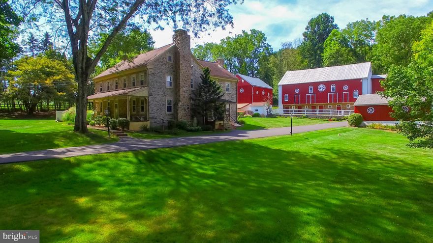 Situated within the rolling hills of Hereford Township sits this stunning and secluded 99-acre horse farm. Deer Crest Farm, established circa 1867, is a 4 bedroom/1.5 bath stone farmhouse with many modern day updates (electric, back up generator, central air, insulation, windows, hardwood floors, and heating system). Approach the front porch of the home and you will immediately notice the meticulous landscaping and a front porch that spans the entire front of the home. Enter through the front door and be welcomed by a large center hall with glistening hard wood floors, that provides access to either side of the home and the second floor. The one side of the home has in-law suite capabilities with a separate entrance, kitchen, and stairwell to the second-floor bedroom. The main part of the home consists of a living room, kitchen, and dining room. The living room is complete with a stone fireplace, hardwood floors, and exposed ceiling beams. The dining room is stunning and will be the talking piece any time guests are visiting and provides access to the covered pool patio. The second floor consists of 4 large bedrooms and a full bathroom. The master bedroom has original wide plank floors and a stone fireplace to keep extra cozy during the winter months. The owner didn t take any shortcuts bringing all the major systems to modern day standards, and with a little personal touch modernizing the d cor, this home will be a showpiece for years to come. If the home itself doesn t have you sold, the grounds of Deer Crest Farm will take your breath away! Surrounding this stunning home is an in-ground pool (with newer liner), bank barn with horse stalls, numerous garages and other outbuildings, white vinyl fenced pastures for any animals to roam, and a pond. The 99 acres of land consists of both farm fields and woods, and covers both sides of Township Road, with the acreage across from the house adjacent to the Hereford Township Park. This amazing property offers unlimited opportunities. Whether you are looking for a horse farm, hunting location, multi-family estate, business opportunity, development possibilities, the options are endless. The farm is part of Pennsylvania ACT 319 (Clean and Green) to keep taxes extremely reasonable. While the farm is rather secluded, it is located just two miles from Bear Creek Ski Resort and is a short drive from major thoroughfares including, Routes 100, 78, 29, and the Northeast Extension of the Pennsylvania Turnpike. Opportunities like this farm are very rare to find. Act quickly before the chance at this farm passes!