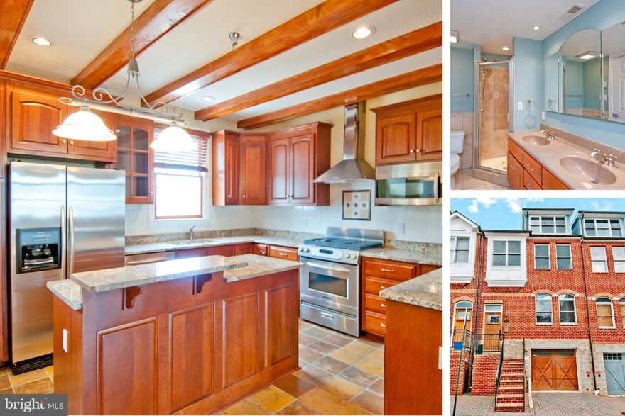 SPECTACULAR GARAGE TOWNHOME 1/2 BLOCK FROM CANTON SQUARE. BRAZILIAN CHERRY WOOD FLOORS THROUGHOUT, GOURMET KITCHEN W/ GRANITE COUNTERS & STAINLESS STEEL APPLIANCES. MASTER SUITE HAS LUXURY BATH W/ JETTED SOAKING TUB & SEPARATE SHOWER. TOP FLOOR PRIVATE OWNER'S SUITE W/ PRIVATE BATH, WET BAR & ACCESS TO ROOFTOP TERRACE W/ UNIQUE CITY VIEWS. FENCED BRICK PATIO. 2-CAR GARAGE.