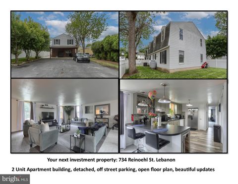 Multifamily For Sale - 734 Reinoehl Street<br/> LEBANON, PA 17046