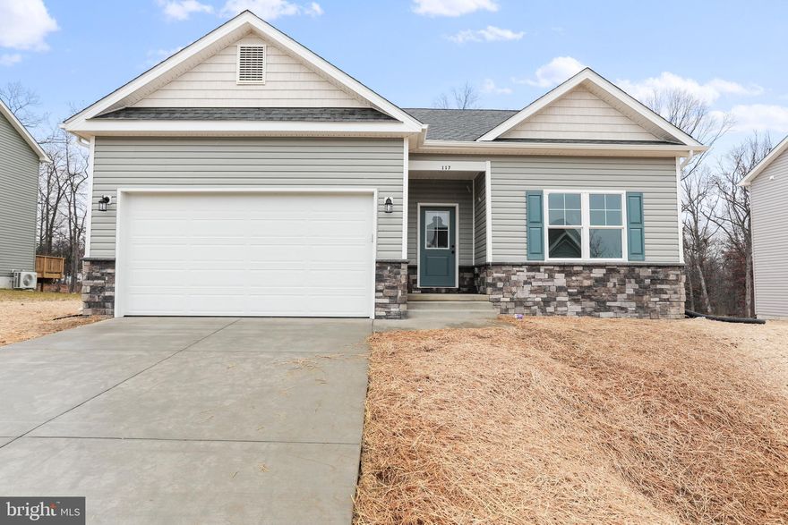 Have you been dreaming of a home that offers one-level living? Perhaps you have been strategizing to make a plan to retire in place. Warfield Homes Inc. has been building custom homes in the Northern Shenandoah Valley for over 25 years. You'll love the openness of the floor plan, the 9' ceilings & the luxury vinyl plank flooring. The kitchen is beautifully finished with soft close cabinets, stainless steel appliances & upgraded countertops. The primary suite features an enormous walk-in closet, dual sinks & a custom shower with floor to ceiling tile. A $2,000 closing cost credit is available with the use of the builder's preferred lender. The completion time frame is approximately 120 days from the issuance of the county building permit.