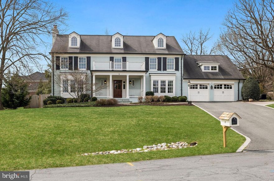 One of the most fabulous homes in McAuley Park to hit the market in years! Desirably located at the end of a quiet cul-de-sac, 4 Hartman Court is prominently perched above the street yet classically restrained in design. A thoughtful addition and renovation by GTM Architects makes this property a true turn-key home. Originally built in 1972, this home now boasts over 8,000 square feet of living space and just under 1/2 acre of land. Upon entry, the spacious foyer is flanked by the formal living and dining rooms. Each offers ample natural light from both directions, along with beautiful hardwood detail throughout, crowd moldings, and a wood-burning fireplace. Both spaces allow seamless access to the rear of the home, where an expansive eat-in kitchen and inviting family room await. High ceilings and gorgeous views of the rear yard and pool make this the ideal gathering space. The family room, with coffered ceilings, built-ins and a fireplace, is the true heart of this home. The screened-in porch features a gas fireplace along with wall-mounted heaters, making this space ideal for indoor/outdoor entertaining. Off the kitchen is a secluded and warm main level office space. A butler’s pantry and wet bar, complete with beverage fridge and glass-front cabinetry and mudroom with access to the 2-car garage with Tesla hookup complete this level. Upstairs, the expansive primary suite offers high ceilings and bright light with access to a private balcony overlooking the rear yard. The en-suite bathroom has a dual vanity along with a soaking tub and glass-enclosed rain shower. A large walk-in closet with built-in storage makes this an enviable homeowners suite. Three additional bedrooms and two full baths, along with a designated laundry room make this level ideal for family living. On the upper floor, you will find two additional bedrooms with access to a hall bathroom. The finished lower level provides multiple uses with three large recreation spaces. Off the rear of the home, the pine tree-lined yard with pool and diving board, along with large flagstone entertaining deck offers a sense of calm and privacy. The quiet and secluded lot has been meticulously updated and cared for and offers the perfect backdrop for this stunning home.