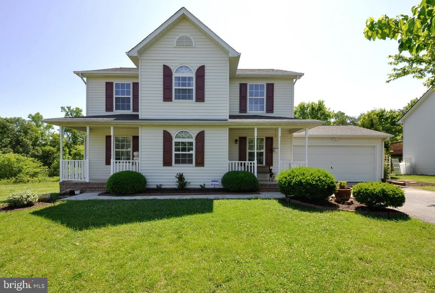 Don't miss this dream home in convenient Ruffin's Pond! Only minutes from Downtown Fredericksburg, shopping, 95, 3 golf courses, Fredericksburg Country Club, VRE, fishing, and Va s largest outdoor soccer field! Pride is evident from the meticulous landscaping, to new carpet and paint throughout the home! This secluded lot backs to woods that can t be developed. Entertain in your fenced in backyard, the fire pit is perfect for summer smores! This 3 bedroom 2.5 bath home also boasts unique and beautiful Colorado front porches- (Dual front entry used in old times during blizzards. Depending on which way blizzard blew, occupants would use opposite entry.) The wide staircase invites guests to the second floor where the master includes a quiet reading nook. Don't miss this opportunity, a home like this won't be available long!