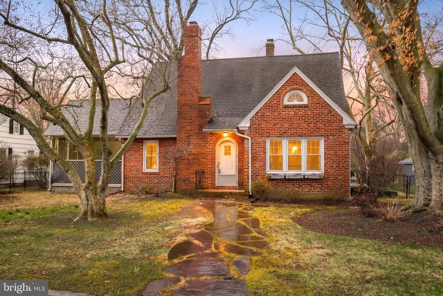 Charming cottage in South Easton! This classic 1940s brick home is filled with charm, timeless craftsmanship and thoughtful custom details. Beautiful hardwood floors run throughout, complemented by vintage solid wood entry door. The spacious living room features a cozy fireplace, while the updated kitchen adjoins a separate dining room—perfect for everyday living and entertaining. Two comfortable bedrooms and a full bath are located on the main level. Upstairs, the private owner’s suite offers a attached bathroom, dedicated laundry area, and ample closet space—your own retreat. French doors open to a lovely screened porch overlooking the fenced backyard with mature landscaping. A detached studio/office with HVAC and half bath provides the perfect space for working from home, hobbies, or home gym. Owner had house connected to town gas. All set on a quiet, tree-lined street in a wonderful South Easton location—this is a truly special home. Close to downtown Easton shopping, parks, Rails to Trails, YMCA and schools.